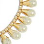 Statement faux-pearl floret necklace